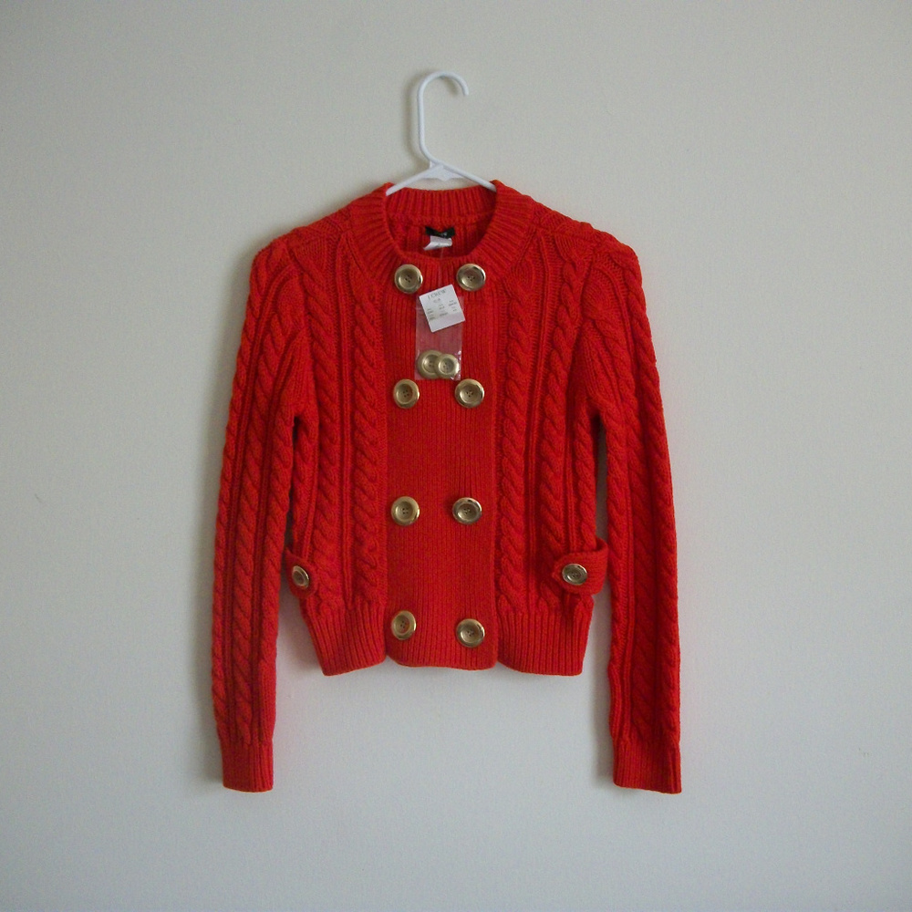 J.Crew Cotton Toulouse Sweater Jacket Size XS